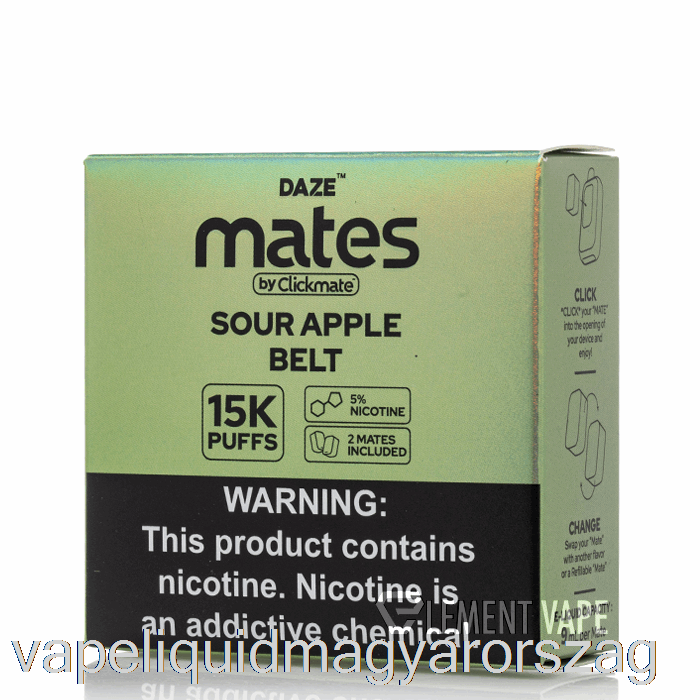 7 Daze Mate Hüvely Savanyú Alma öv Vape Toll